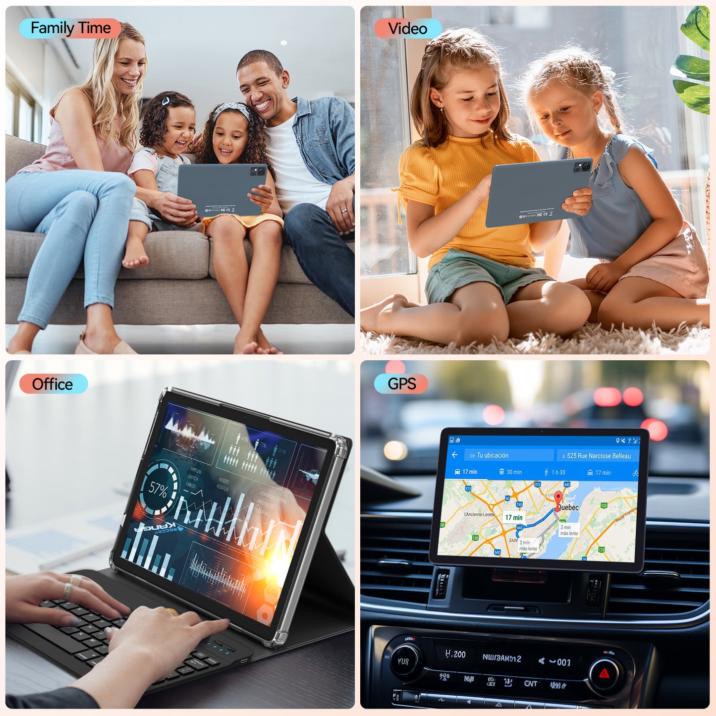 Tablet 10 Inch Android 13.0 Tablet 4G Cellular Tablet PC 2024 Latest Update 4G Phone Tablet 64GB + 4GB Storage Octa-Core Processor,Dual SIM Card Slot,Gps,Wifi,Bluetooth,1080P HD (Gray) Laptop Tablet